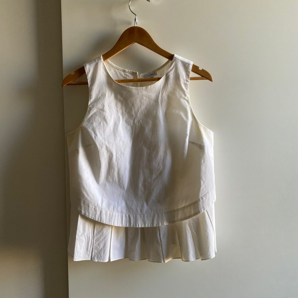 Cuyana Poplin Pleated Shell